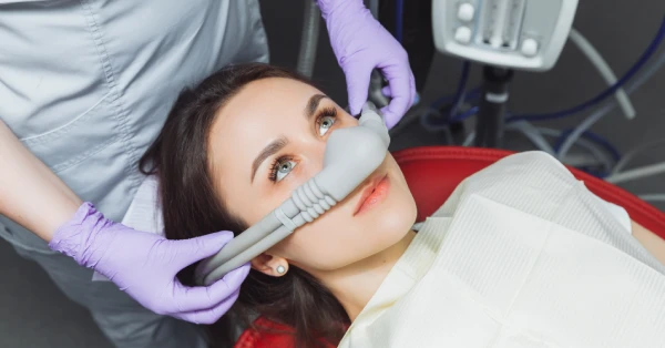 Sedation dentistry in Washington patient receiving sedation treatment during a dental appointment for comfort and relaxation.